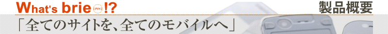 「全てのサイトを、全てのモバイルへ」製品概要